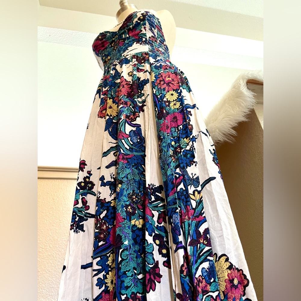 EUC XS/S Free People Through the Vines Floral Maxi Dress